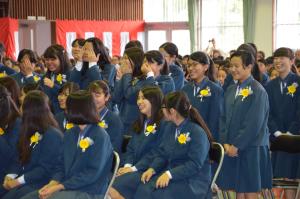 桑江中卒業式の写真