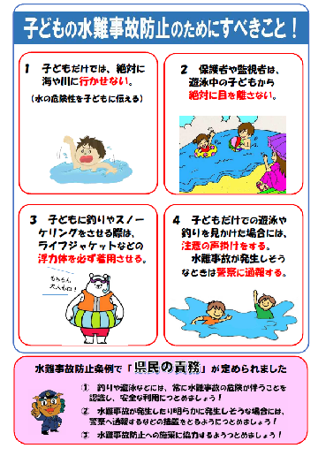 子どもの水難事故防止のためにすべきこと