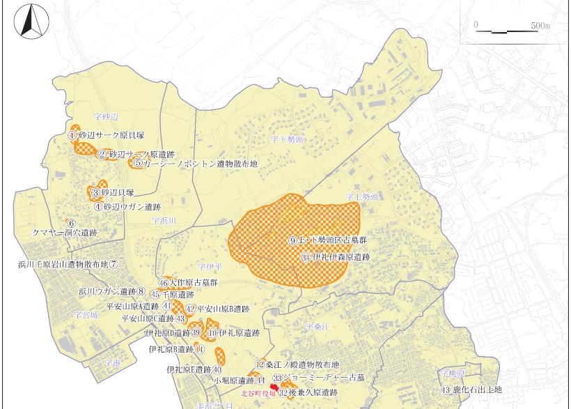 平安山原A遺跡の位置図