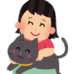 猫と女の子イメージ